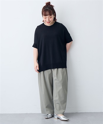 anyfee 【anyfee/大きいサイズ】ドライタッチドルマンニット◆新色追加◆《接触冷感/マシンウォッシャブル》_subthumb_13