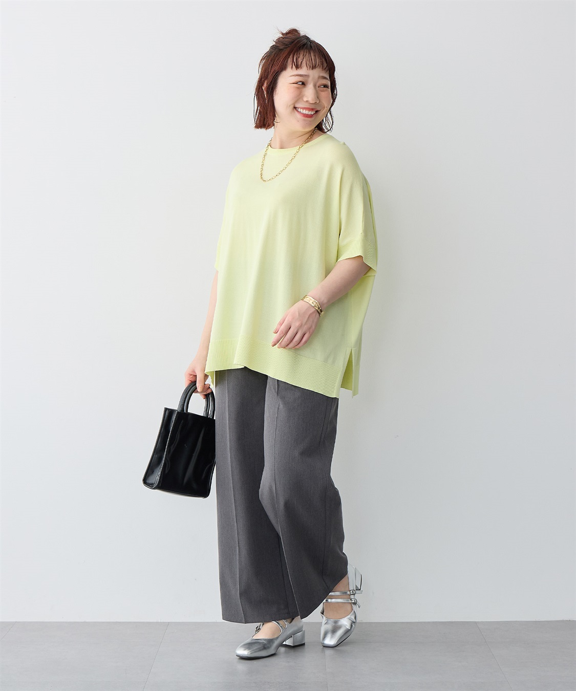 anyfee 【anyfee/大きいサイズ】ドライタッチドルマンニット◆新色追加◆《接触冷感/マシンウォッシャブル》_sub_22