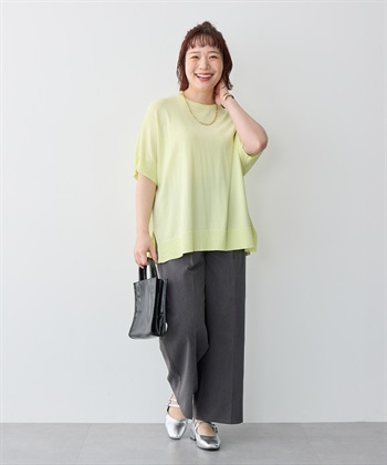 anyfee 【anyfee/大きいサイズ】ドライタッチドルマンニット◆新色追加◆《接触冷感/マシンウォッシャブル》_subthumb_23