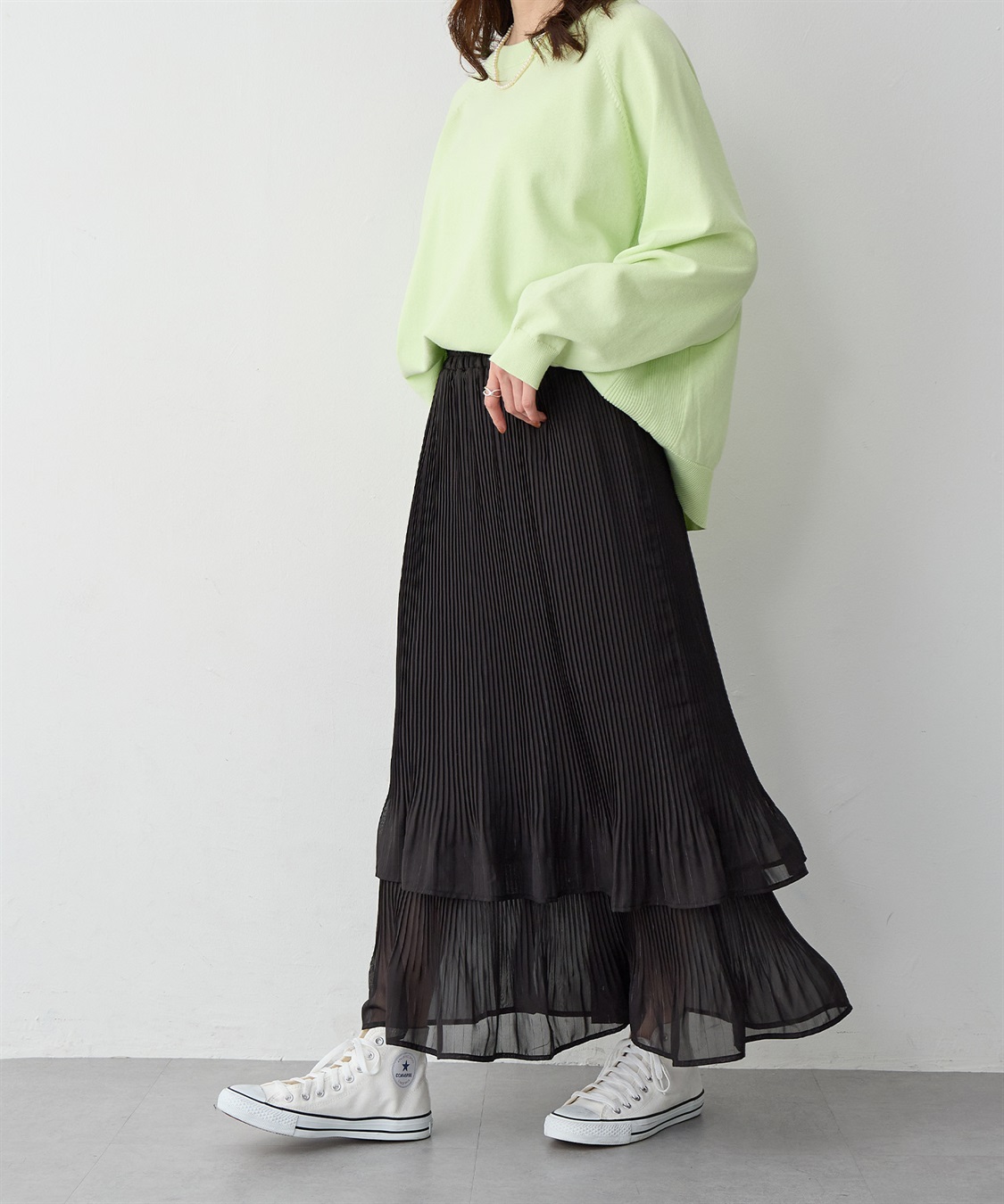 anyfee 【anyfee/大きいサイズ】シフォンティアードスカート《新色追加》_sub_7