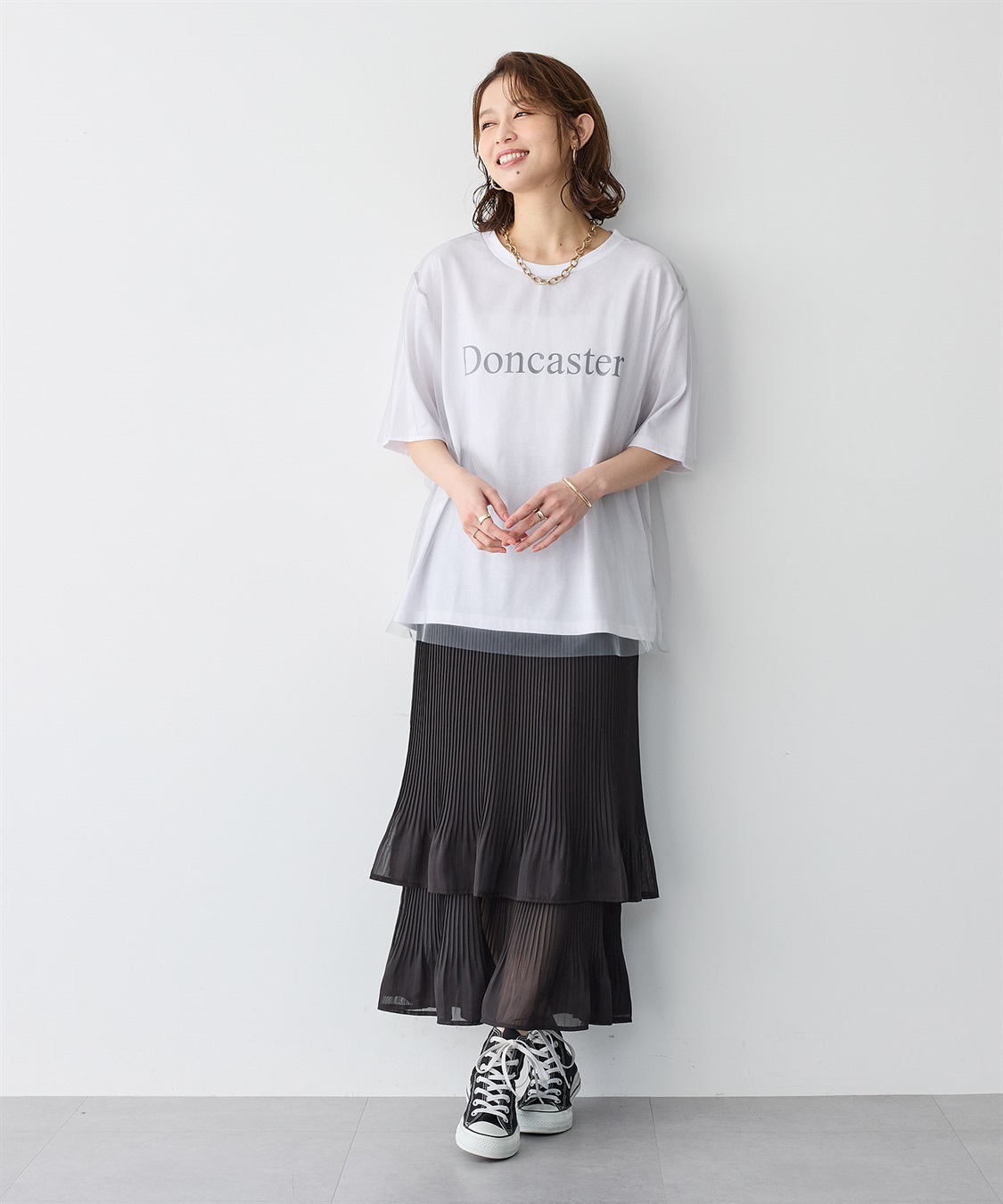 anyfee 【anyfee/大きいサイズ】シフォンティアードスカート《新色追加》_sub_22