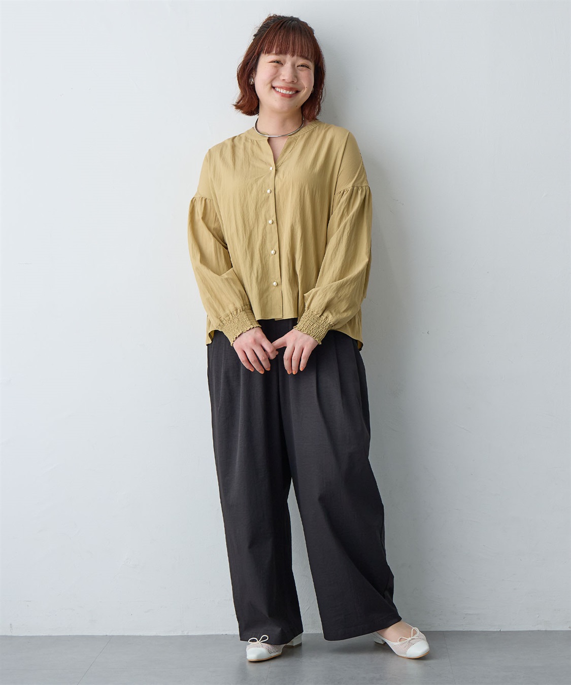 anyfee 【anyfee/大きいサイズ】サラチノライク多タックワイドパンツ《低身長サイズ有》◆新色追加/リニューアル◆_sub_25
