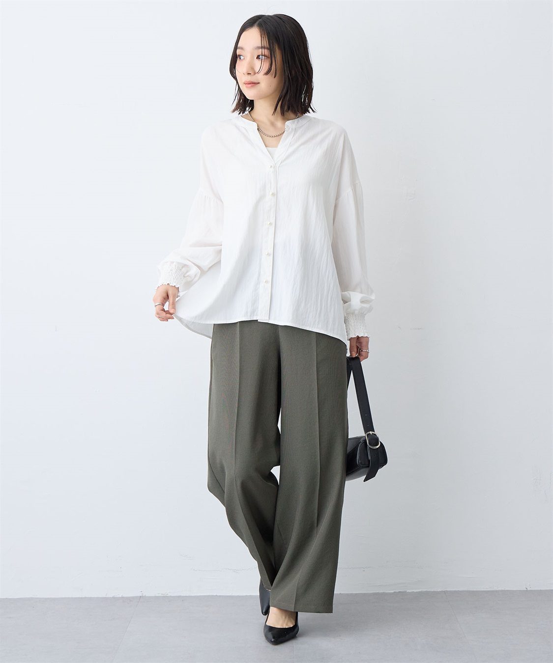 anyfee 【anyfee/大きいサイズ】リネン調ワイドパンツ《接触冷感 ・UVカット・イージーケア》 ◆新色追加・低身長サイズ有◆（セットアップ対応/上下別売り）_sub_10