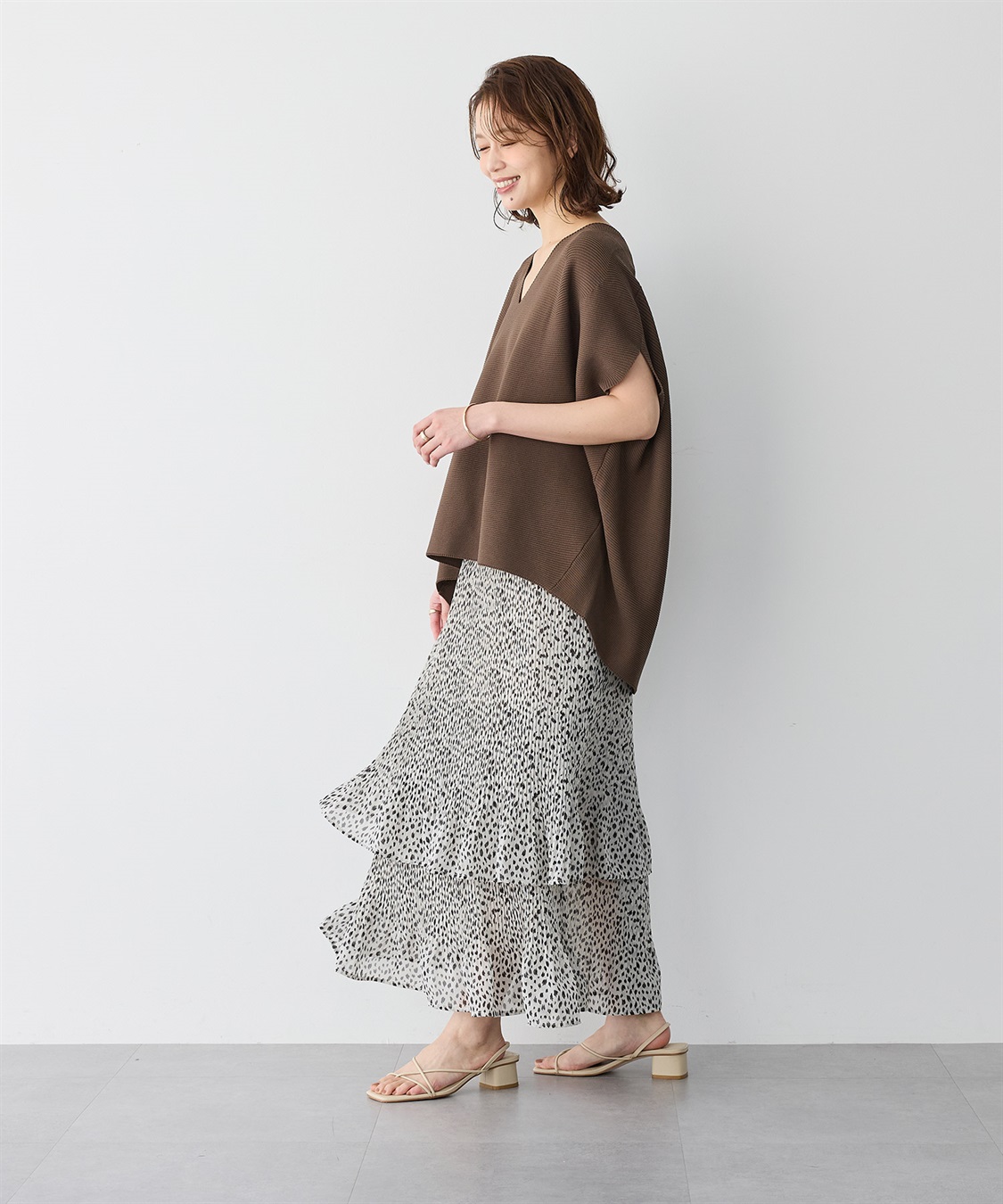 anyfee 【anyfee/プラスサイズ】深Vネックコクーンニット_sub_4