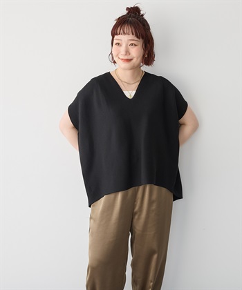 anyfee 【anyfee/プラスサイズ】深Vネックコクーンニット_subthumb_22