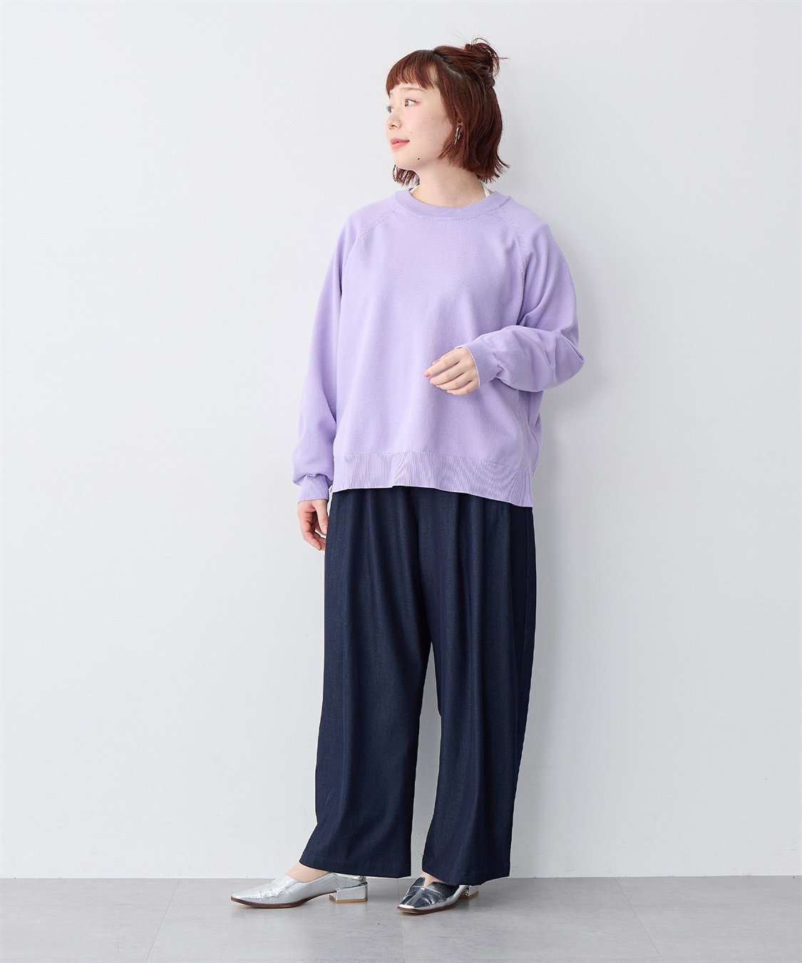 anyfee 【anyfee/大きいサイズ】スウェットライクニットプルオーバー_sub_23