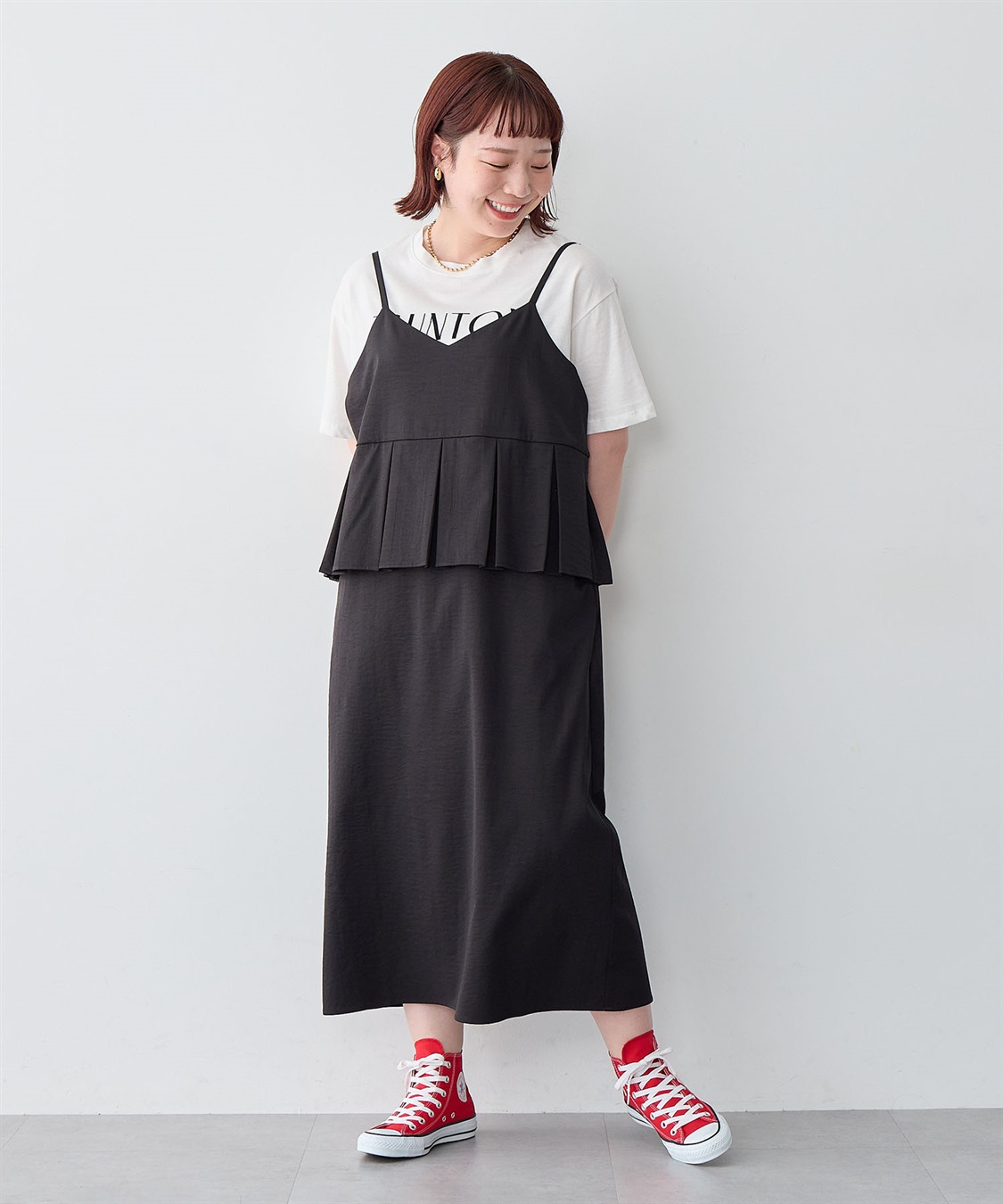 anyfee 【anyfee/大きいサイズ】ペプラムキャミワンピース◆新色追加◆_sub_22