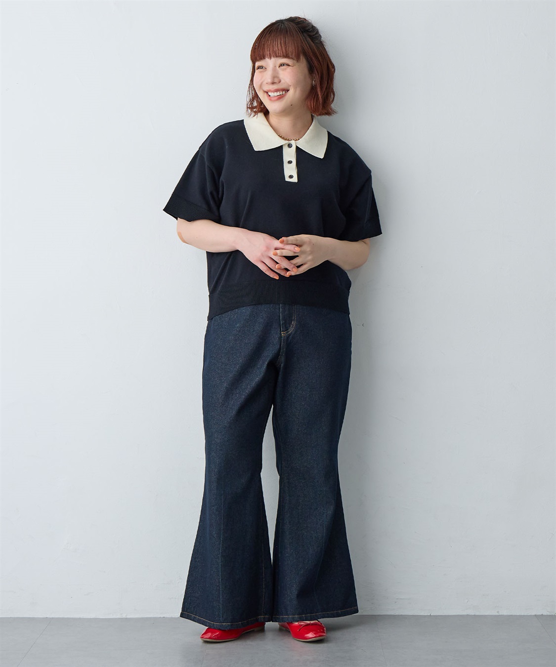 anyfee 【anyfee/大きいサイズ】ポロニットプルオーバー_sub_11