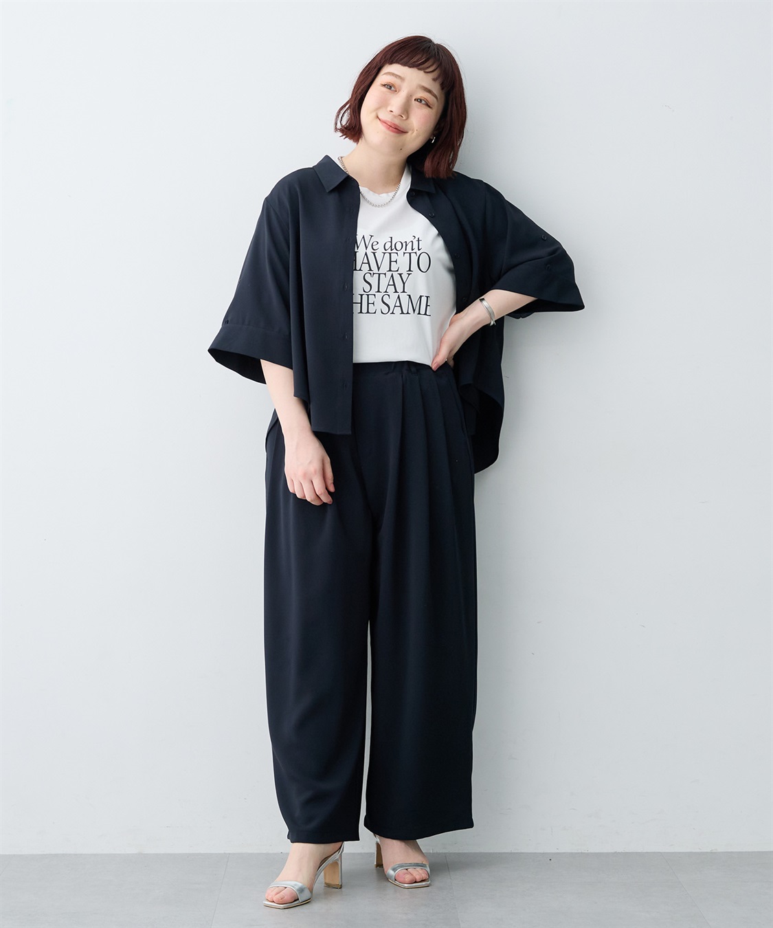 anyfee 【anyfee/大きいサイズ】サマラク多タックワイドパンツ《HINAコラボ》_sub_22