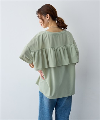 anyfee 【anyfee/大きいサイズ】バックフリルTシャツトップス_subthumb_2