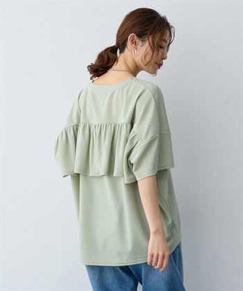 anyfee 【anyfee/大きいサイズ】バックフリルTシャツトップス_subthumb_3