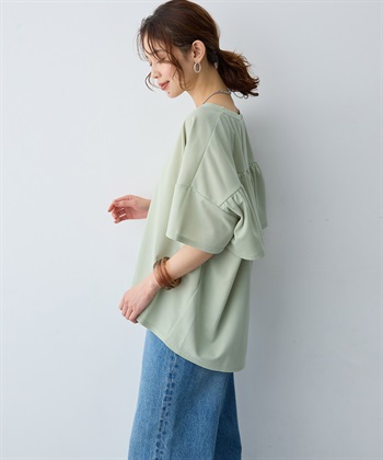 anyfee 【anyfee/大きいサイズ】バックフリルTシャツトップス_subthumb_5
