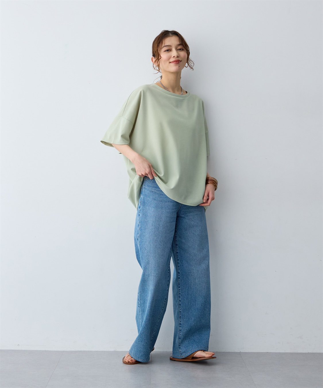 anyfee 【anyfee/大きいサイズ】バックフリルTシャツトップス_sub_8
