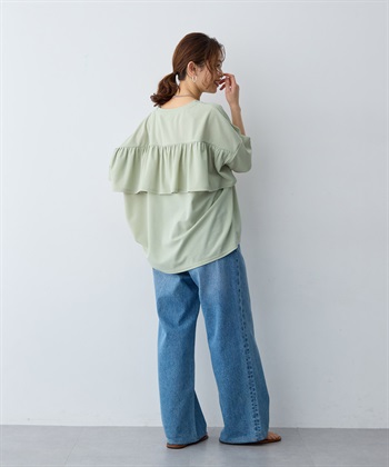 anyfee 【anyfee/大きいサイズ】バックフリルTシャツトップス_subthumb_10