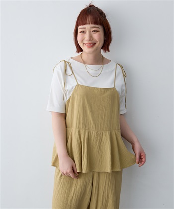 anyfee 【anyfee/大きいサイズ】リボンペプラムキャミサロペット_subthumb_14