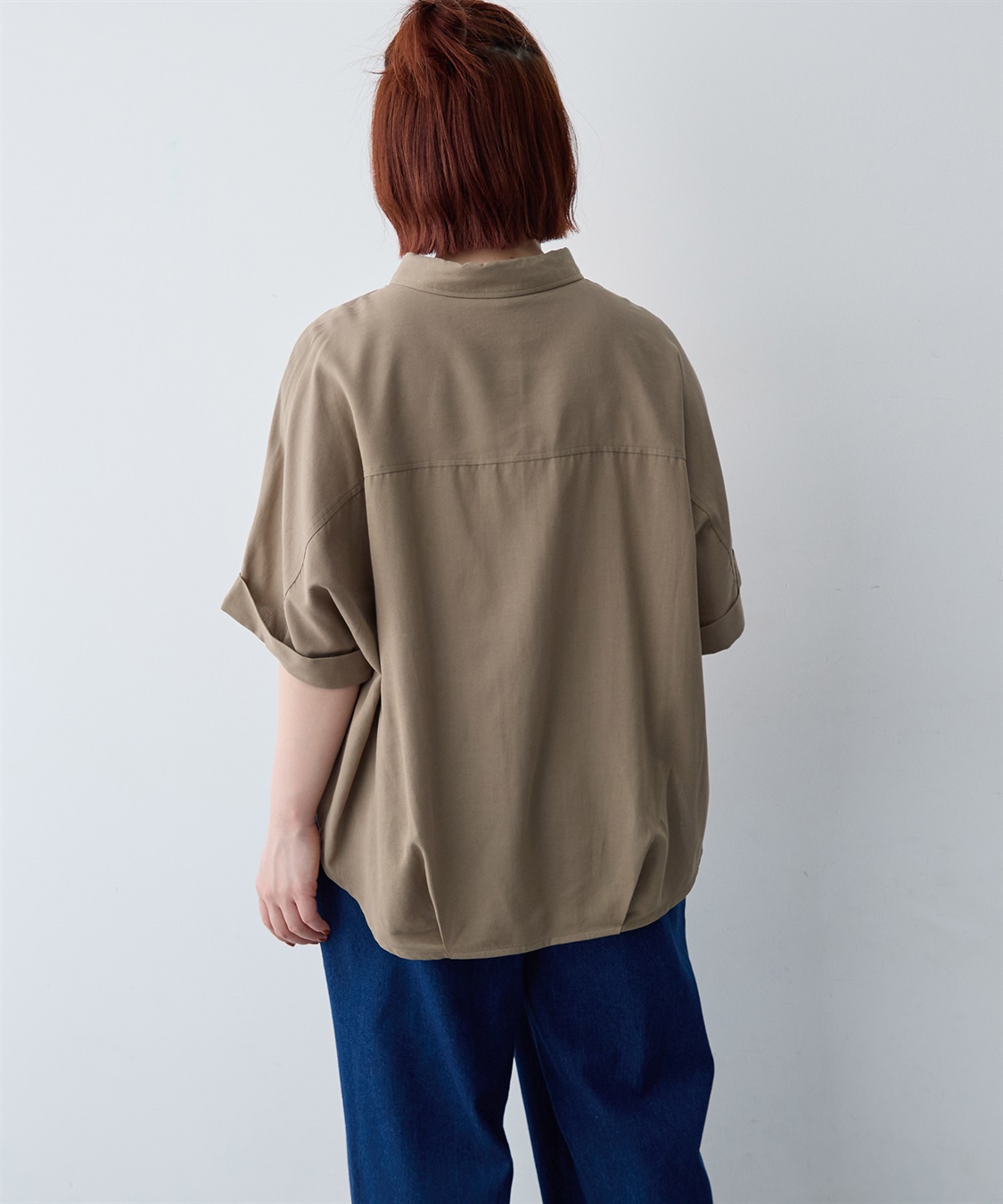 anyfee 【anyfee/大きいサイズ】裾ゴム入りイレヘムシャツブルゾン_sub_22