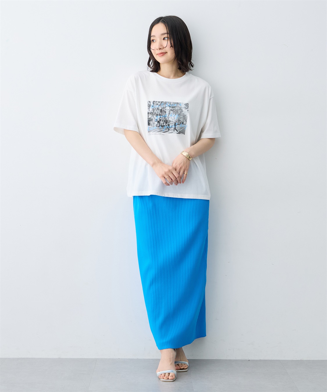 anyfee 【anyfee/大きいサイズ】選べる2柄・多機能プリント半袖Tシャツ《接触冷感・遮熱機能》_sub_9
