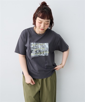 anyfee 【anyfee/大きいサイズ】選べる2柄・多機能プリント半袖Tシャツ《接触冷感・遮熱機能》_subthumb_29