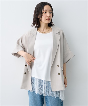 anyfee 【anyfee×HINAコラボ】アシンメトリー裾レースTシャツ《大きいサイズ》_subthumb_13
