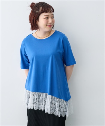 anyfee 【anyfee×HINAコラボ】アシンメトリー裾レースTシャツ《大きいサイズ》_subthumb_21