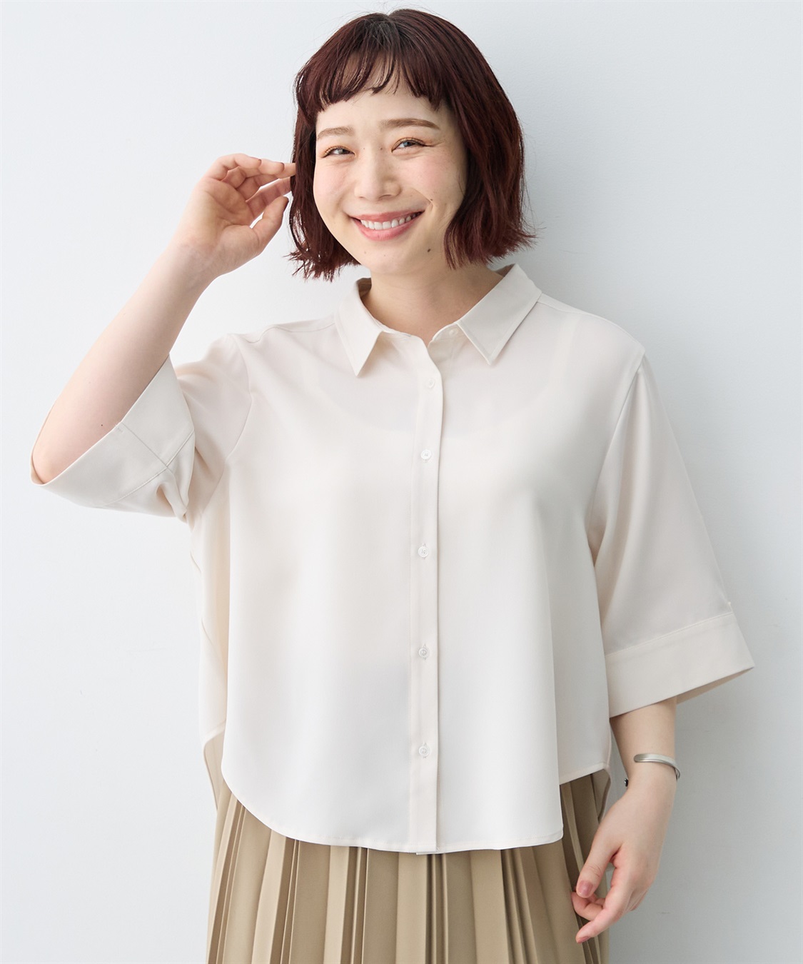 anyfee 【anyfee×HINAコラボ】サマラク2wayスリーブワイドシャツ《大きいサイズ》_sub_11