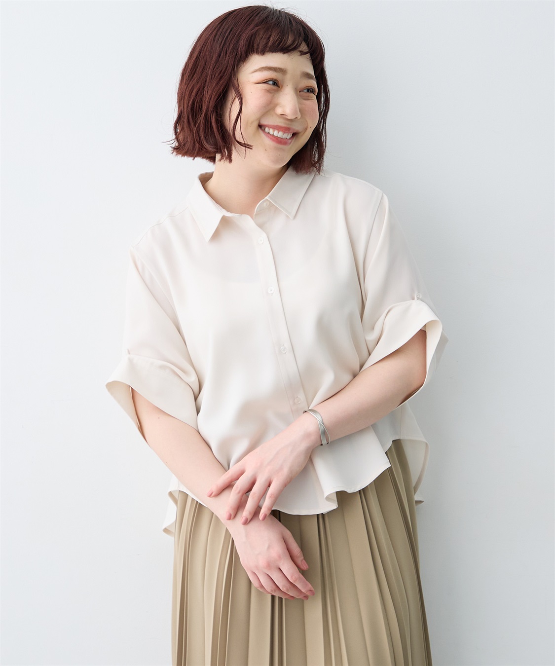 anyfee 【anyfee×HINAコラボ】サマラク2wayスリーブワイドシャツ《大きいサイズ》_sub_21