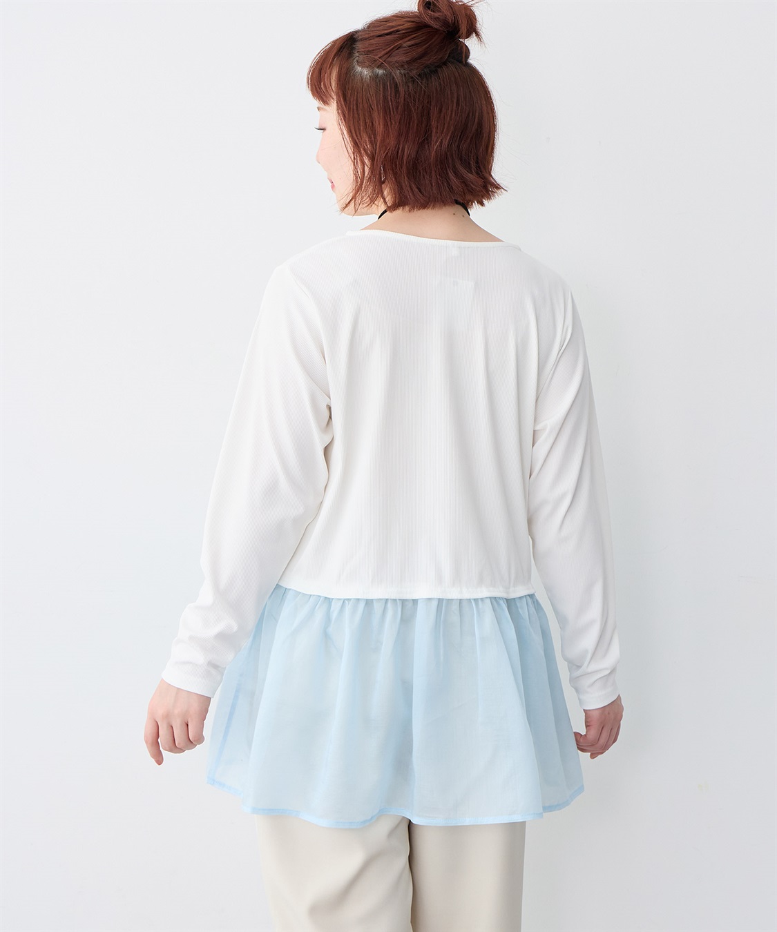 anyfee 【anyfee/大きいサイズ】シアードッキング長袖レイヤードTシャツ/チュニック《ニット別売り》_sub_21