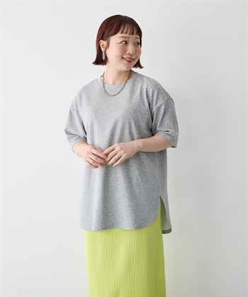 anyfee 【anyfee/大きいサイズ】着てサラなめらかポンチ素材裾ラウンドTシャツ《接触冷感・吸水速乾・UV対策》_subthumb_27