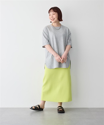 anyfee 【anyfee/大きいサイズ】着てサラなめらかポンチ素材裾ラウンドTシャツ《接触冷感・吸水速乾・UV対策》_subthumb_29