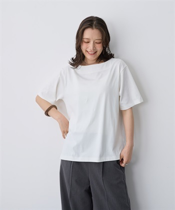 anyfee 【anyfee/プラスサイズ】接触冷感・ボートネックTシャツ_subthumb_4