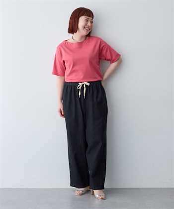 anyfee 【anyfee/大きいサイズ】着てサラ汗じみ防止ボートネックTシャツ《接触冷感・吸水速乾》（2026SS）_subthumb_16