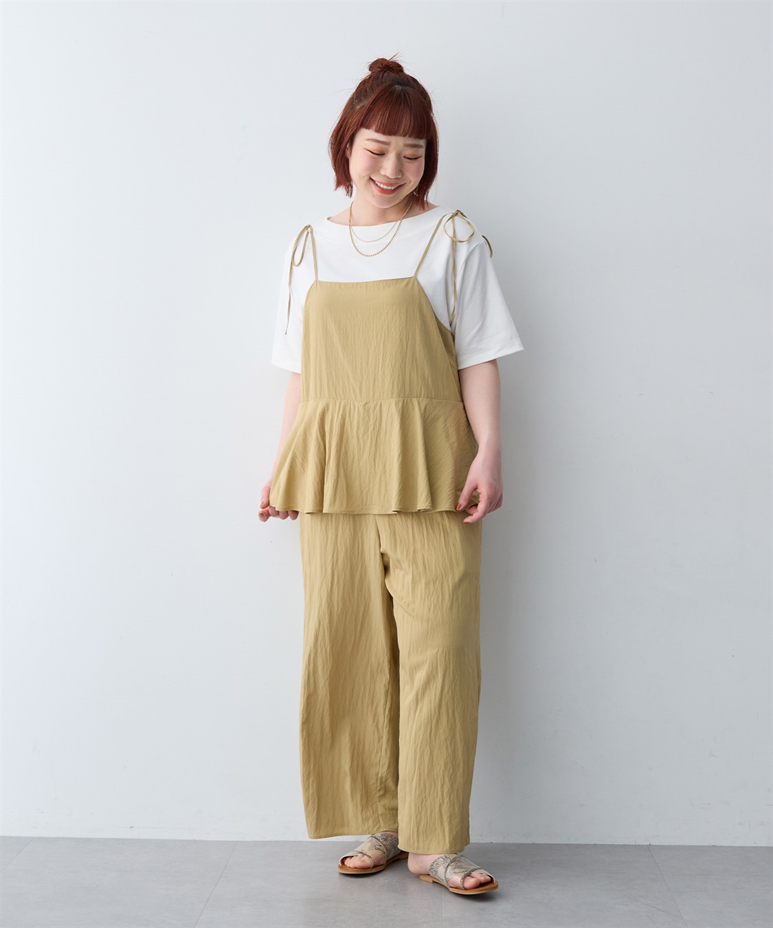 anyfee 【anyfee/大きいサイズ】着てサラ汗じみ防止ボートネックTシャツ《接触冷感・吸水速乾》（2026SS）_sub_20