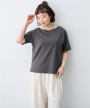 anyfee 【anyfee/大きいサイズ】着てサラ汗じみ防止ボートネックTシャツ《接触冷感・吸水速乾》（2026SS）_subthumb_23