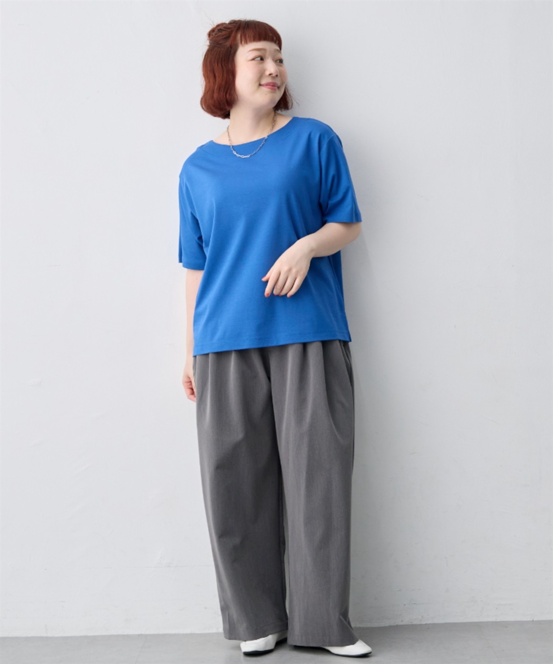 anyfee 【anyfee/大きいサイズ】着てサラ汗じみ防止ボートネックTシャツ《接触冷感・吸水速乾》（2026SS）_sub_29