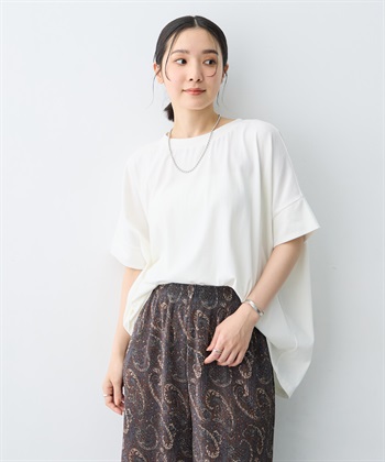 anyfee 【anyfee/大きいサイズ】着てサラバックタックフレアTシャツ/チュニック《接触冷感・UVカット》_subthumb_15