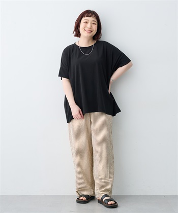 anyfee 【anyfee/大きいサイズ】着てサラバックタックフレアTシャツ/チュニック《接触冷感・UVカット》_subthumb_18