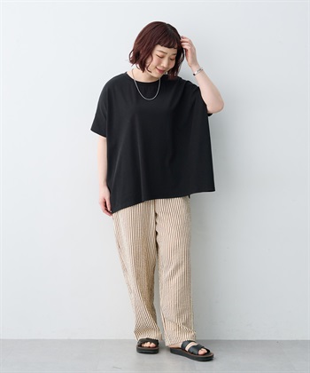 anyfee 【anyfee/大きいサイズ】着てサラバックタックフレアTシャツ/チュニック《接触冷感・UVカット》_subthumb_19