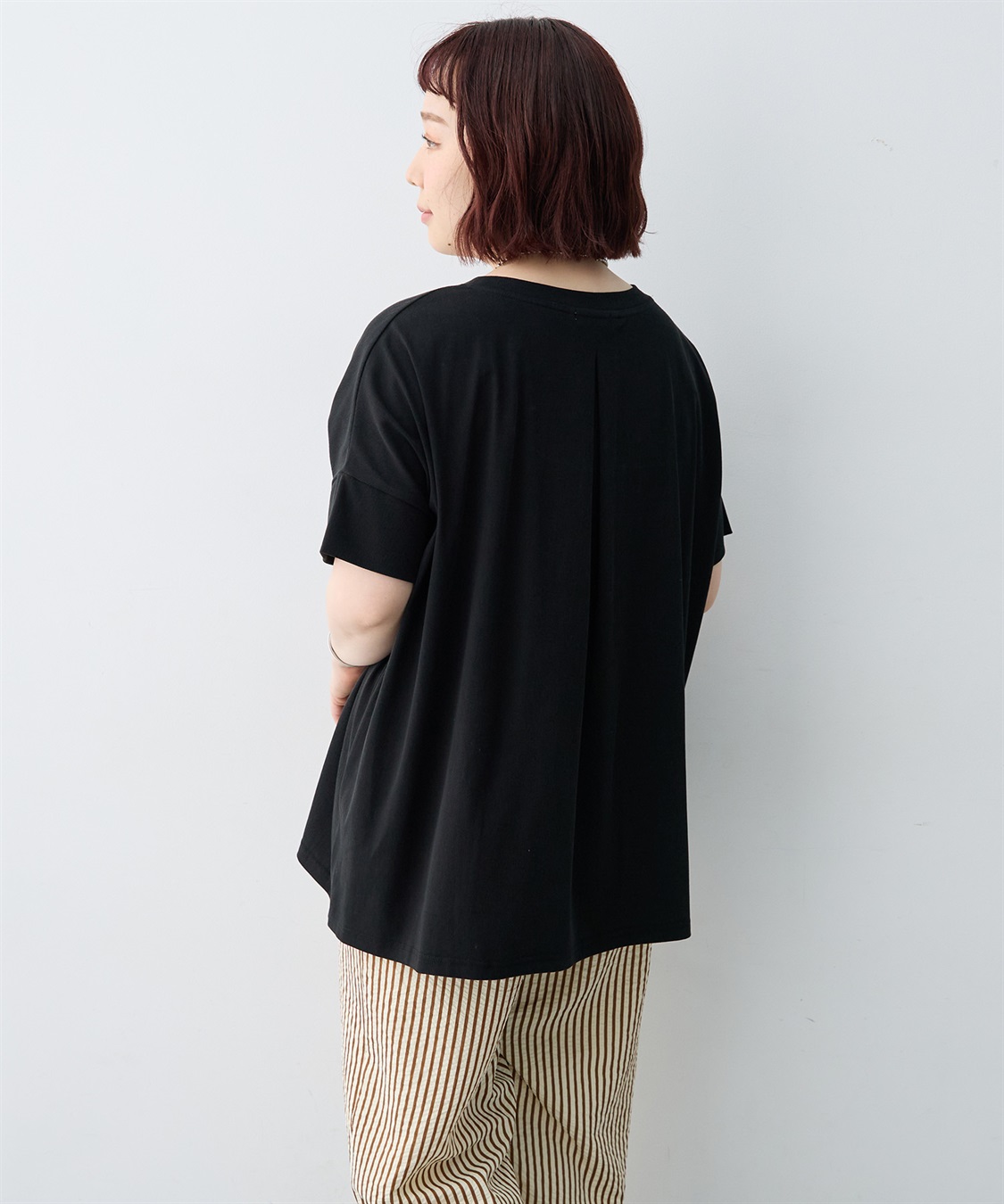anyfee 【anyfee/大きいサイズ】着てサラバックタックフレアTシャツ/チュニック《接触冷感・UVカット》_sub_22