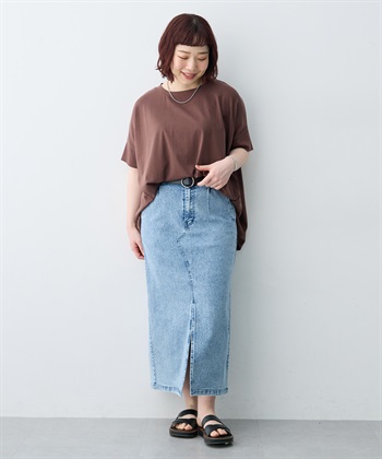 anyfee 【anyfee/大きいサイズ】着てサラバックタックフレアTシャツ/チュニック《接触冷感・UVカット》_subthumb_23