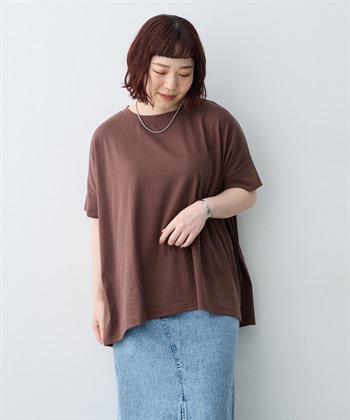 anyfee 【anyfee/大きいサイズ】着てサラバックタックフレアTシャツ/チュニック《接触冷感・UVカット》_subthumb_25
