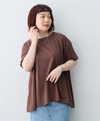 anyfee 【anyfee/大きいサイズ】着てサラバックタックフレアTシャツ/チュニック《接触冷感・UVカット》_subthumb_26