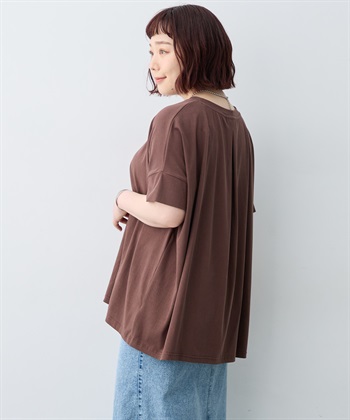 anyfee 【anyfee/大きいサイズ】着てサラバックタックフレアTシャツ/チュニック《接触冷感・UVカット》_subthumb_27