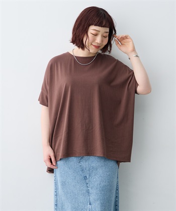 anyfee 【anyfee/大きいサイズ】着てサラバックタックフレアTシャツ/チュニック《接触冷感・UVカット》_subthumb_28