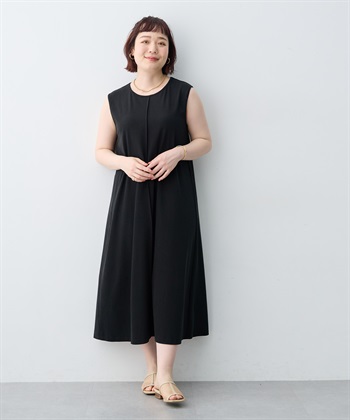 anyfee 【anyfee/大きいサイズ】接触冷感・多機能ベーシックノースリーブAラインワンピース《接触冷感・UVカット》_subthumb_2