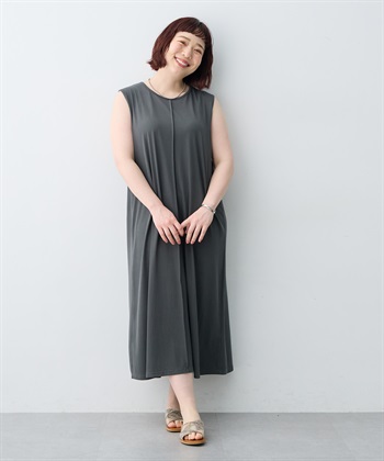 anyfee 【anyfee/大きいサイズ】接触冷感・多機能ベーシックノースリーブAラインワンピース《接触冷感・UVカット》_subthumb_14