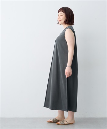 anyfee 【anyfee/大きいサイズ】接触冷感・多機能ベーシックノースリーブAラインワンピース《接触冷感・UVカット》_subthumb_16