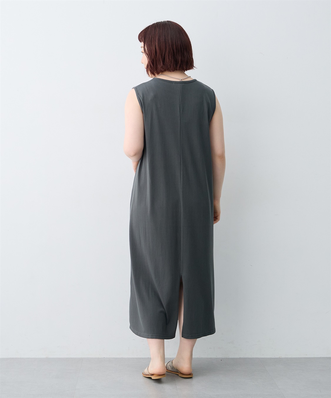 anyfee 【anyfee/大きいサイズ】接触冷感・多機能ベーシックノースリーブAラインワンピース《接触冷感・UVカット》_sub_17