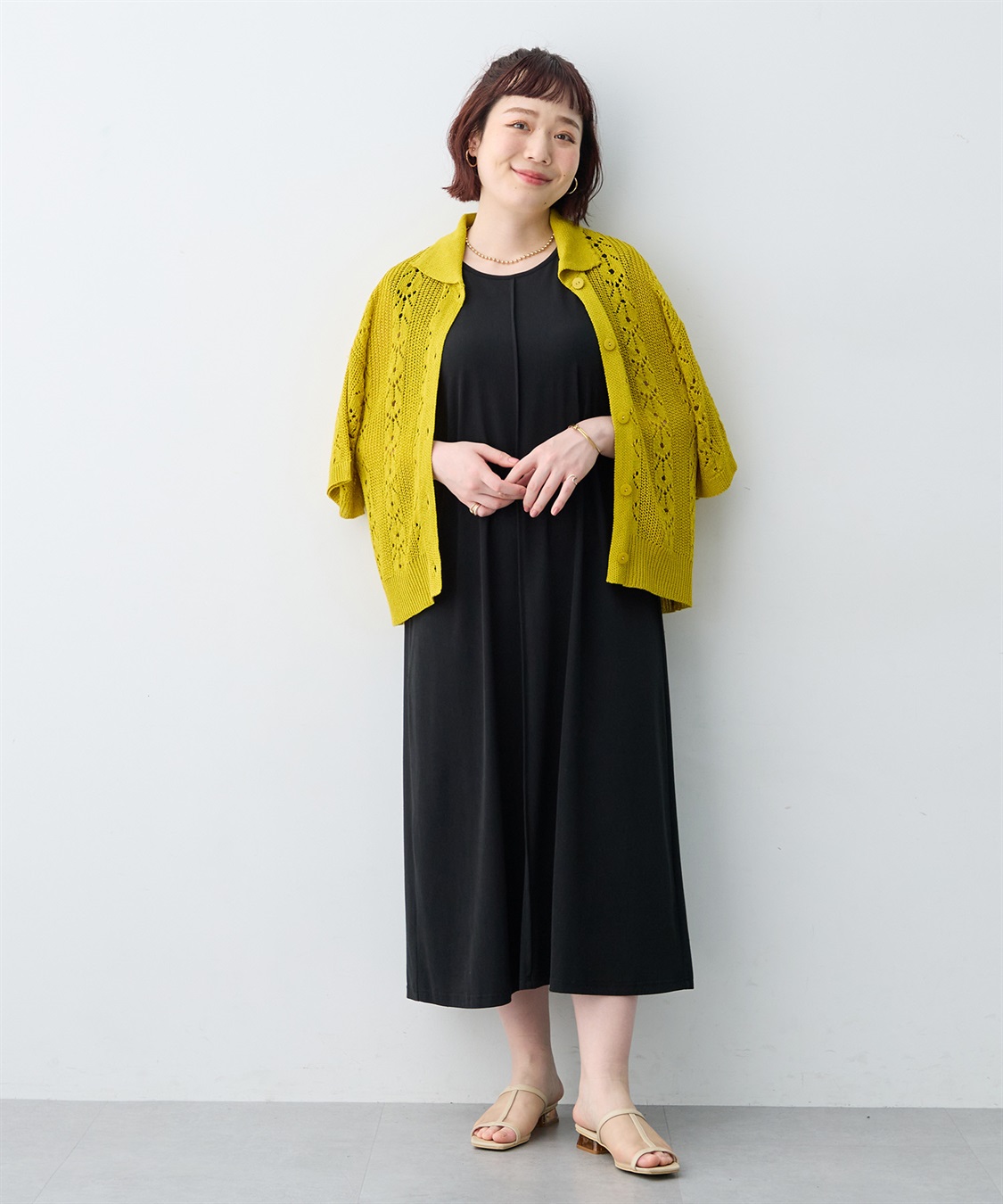 anyfee 【anyfee/大きいサイズ】接触冷感・多機能ベーシックノースリーブAラインワンピース《接触冷感・UVカット》_sub_20
