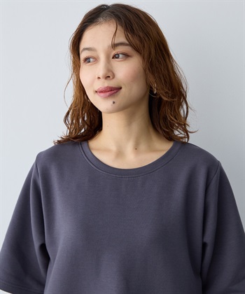 anyfee 【anyfee/大きいサイズ】着てサラなめらかポンチ素材ペプラムトップス/半袖Tシャツ《接触冷感・吸水速乾・UV対策》_subthumb_10