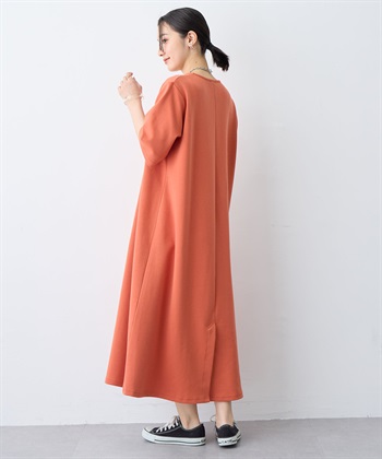 anyfee 【anyfee/大きいサイズ】着てサラなめらかポンチ素材Aラインワンピース/半袖Tシャツワンピース《接触冷感・吸水速乾・UV対策》_subthumb_18